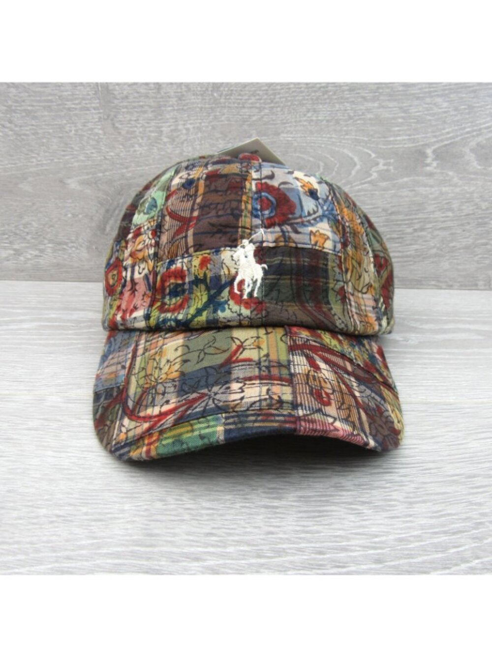 Polo Ralph Lauren Pony Logo Patchwork Madras Ball Cap Adjustable Strap NEW - Picture 5 of 16